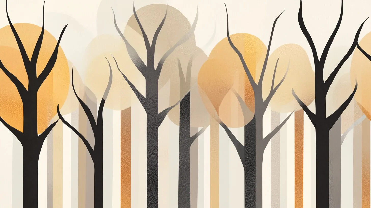 Main product image for Abstract Serenity in Autumn Hues Wall Mural