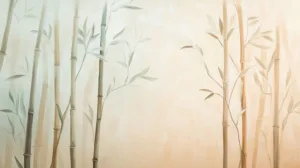 Alternative view of Bamboo Serenity in Nature's Embrace Wall Mural