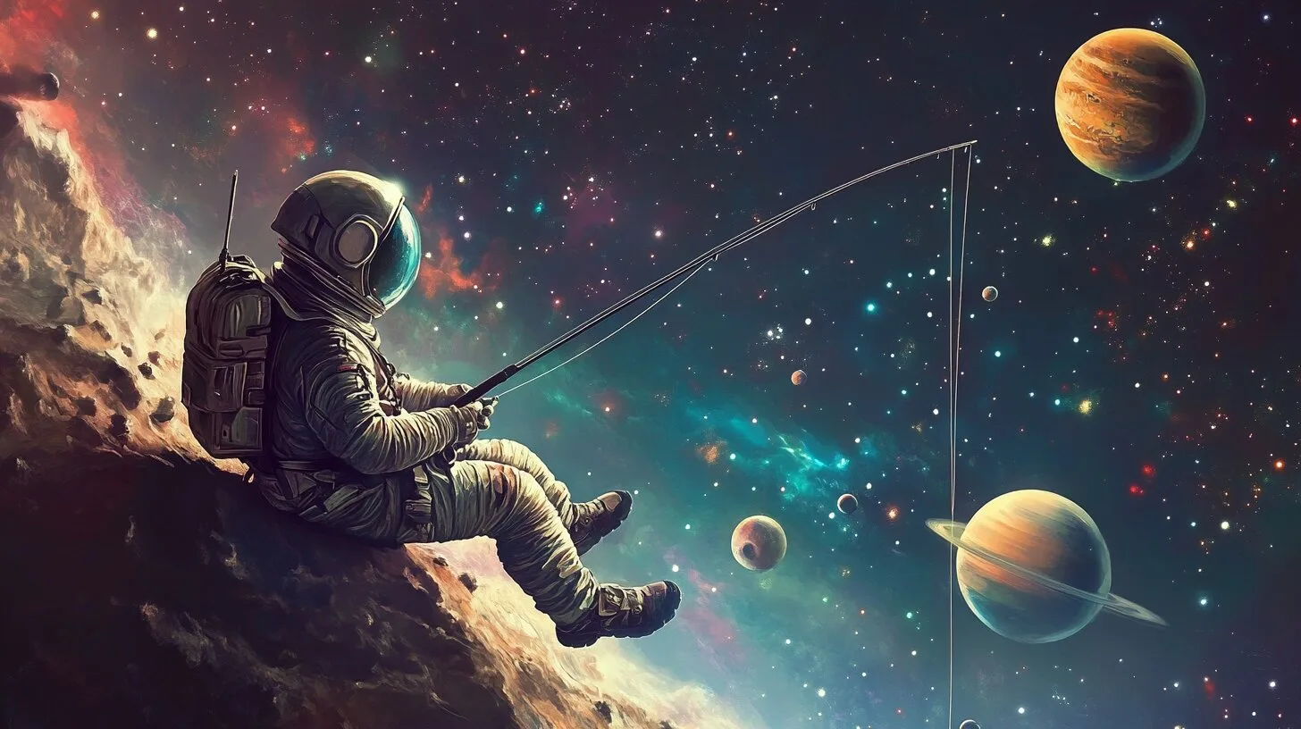Main product image for Celestial Fisherman Beyond the Stars Wall Mural