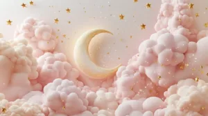 Alternative view of Celestial Serenity in Pink Skies Wall Mural