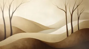 Alternative view of Echoes of Serene Landscapes Wall Mural