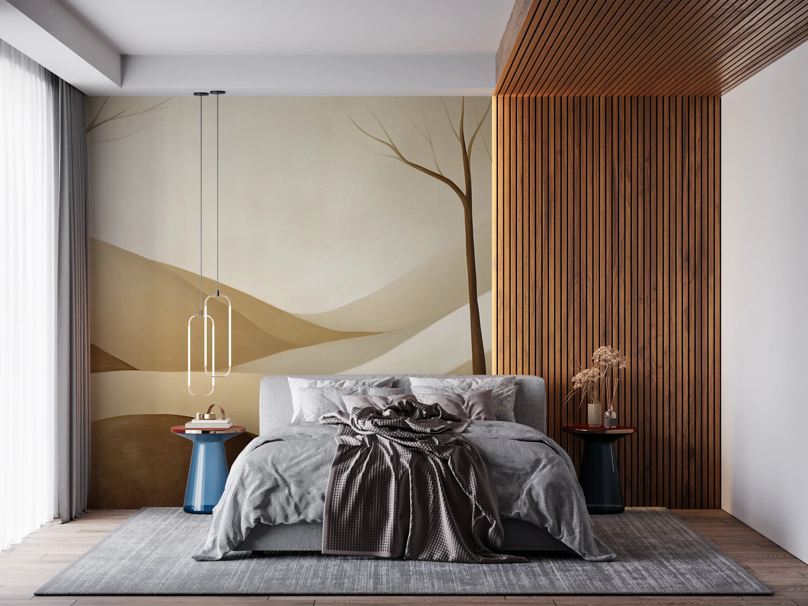 Rendered wallpaper image for Echoes of Serene Landscapes Wall Mural