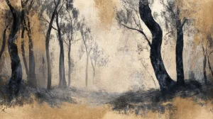 Alternative view of Echoes of Serene Shadows Wall Mural