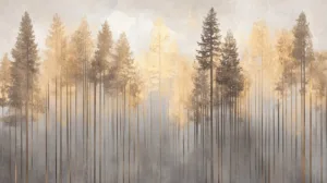 Alternative view of Echoes of Tranquil Pines Wall Mural