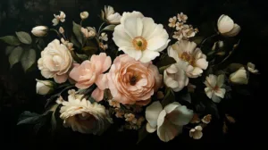Alternative view of Elysian Petal Harmony Wall Mural