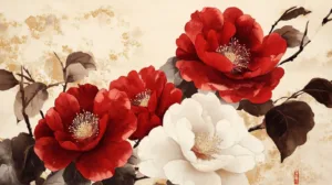 Alternative view of Ethereal Blossom Harmony Wall Mural
