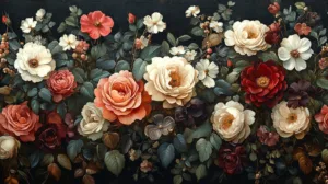 Alternative view of Ethereal Blossom Symphony Wall Mural