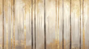 Alternative view of Ethereal Harmony in the Golden Canopy Wall Mural