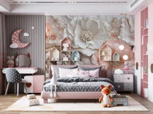 Intricate floral arrangement in soft shades of white and cream with pastel pink accents.||