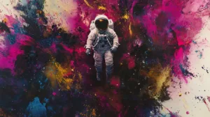 Alternative view of Galactic Dreamer in Vivid Space Wall Mural