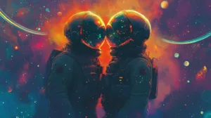 Alternative view of Galactic Reflection Wall Mural
