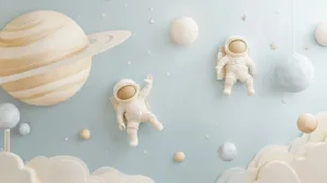 Alternative view of Galactic Whimsy Adventures Wall Mural