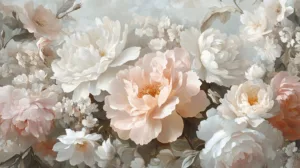 Alternative view of Gentle Blooms of Serenity Wall Mural