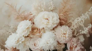 Alternative view of Pastel Serenity Floral Display Wall Mural