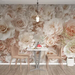 Close-up of a delicate floral arrangement in soft