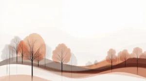 Alternative view of Serene Echoes of an Abstract Landscape Wall Mural