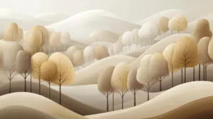 Alternative view of Serene Hillside Harmony Wall Mural