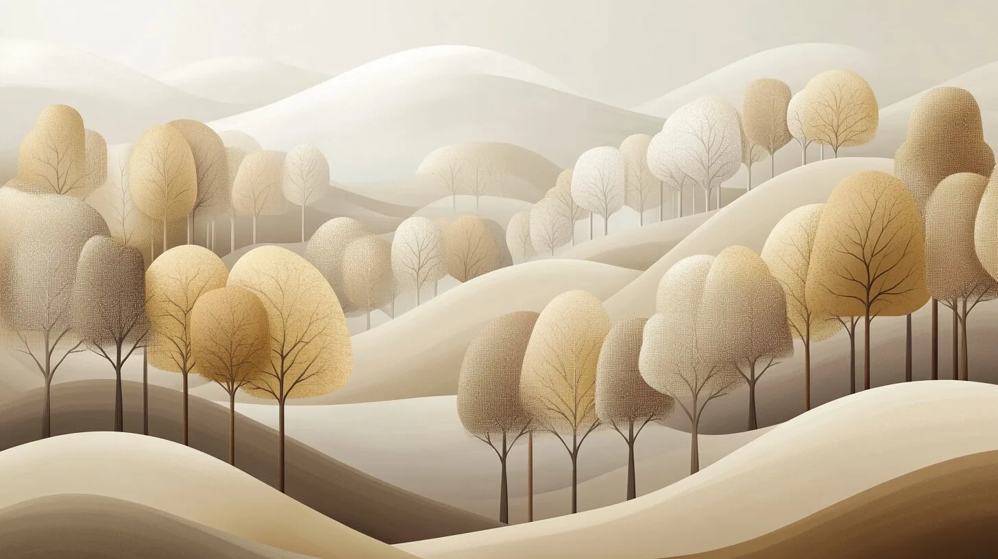 Main product image for Serene Hillside Harmony Wall Mural