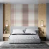 Elegant plaid textile pattern in soft beige|cream|and muted pink.