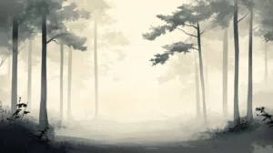 Alternative view of Veil of Serenity in the Enchanted Woods Wall Mural