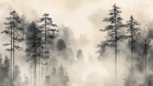 Alternative view of Veil of Tranquility in the Enchanted Woods Wall Mural