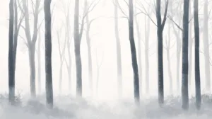 Alternative view of Veil of Tranquility in the Misty Grove Wall Mural