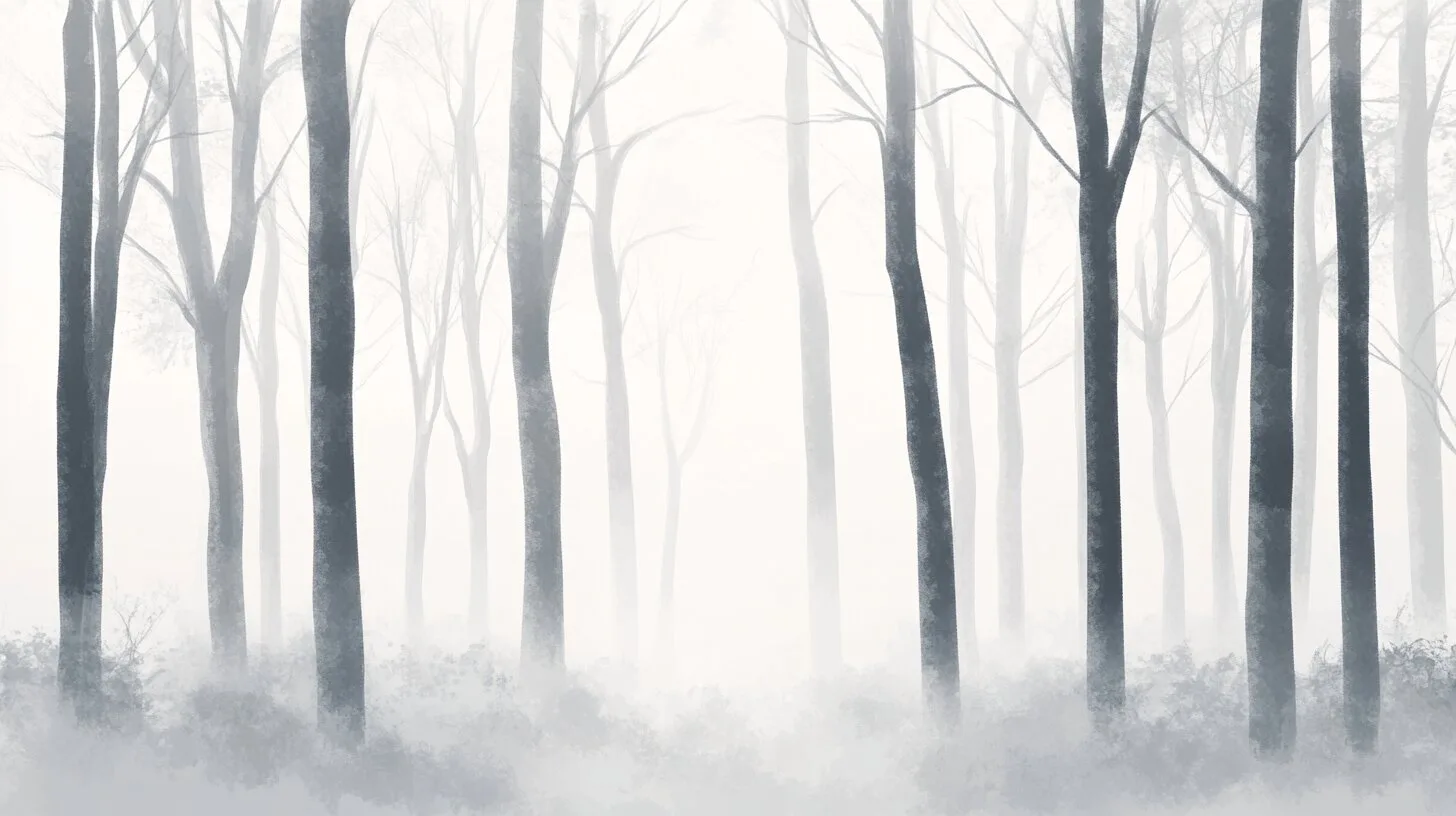 Main product image for Veil of Tranquility in the Misty Grove Wall Mural