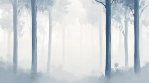 Alternative view of Veil of Tranquility in the Misty Woods Wall Mural