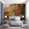 Vibrant cityscape of Havana with vintage cars and pastel architecture.||