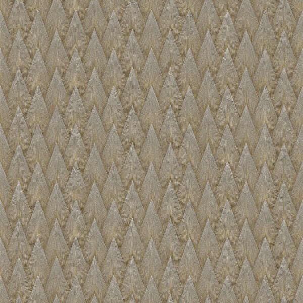 Waveline gold wallpaper pattern for walls