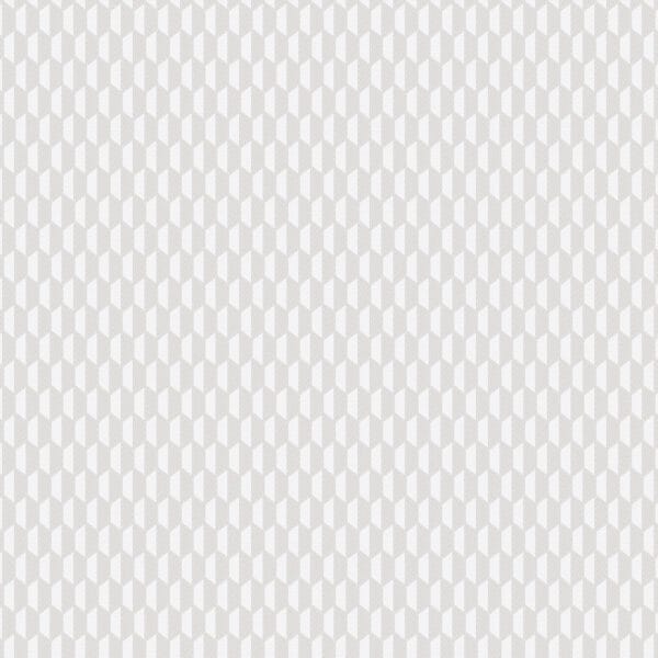 GeoTessera Ice White geometric cube pattern wallpaper