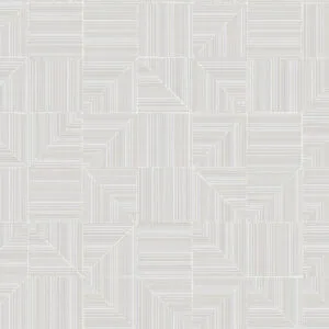 Lineplay wallpaper in Alabaster white - Minneapolis wallpaper design