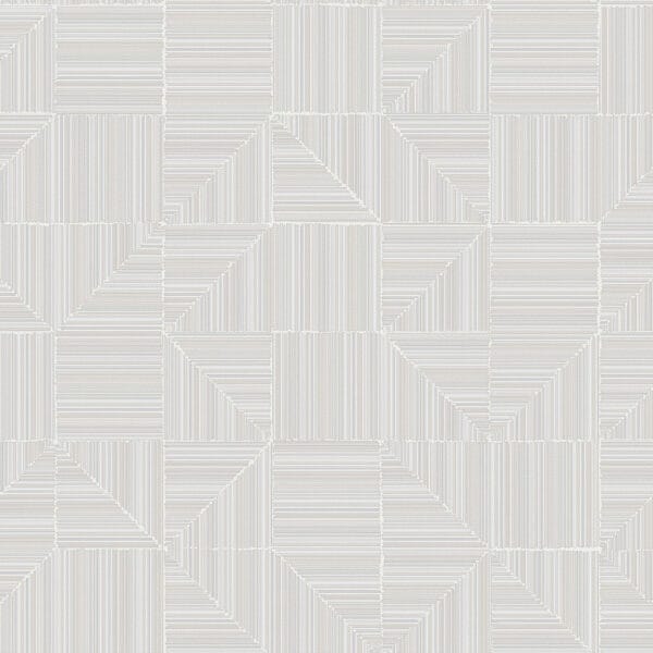 Lineplay wallpaper in Alabaster white - Minneapolis wallpaper design