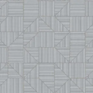 Lineplay wallpaper in Frost Blue - Minneapolis geometric design
