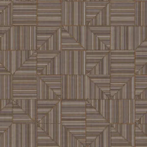 Lineplay wallpaper in Espresso Brown - Minneapolis modern pattern