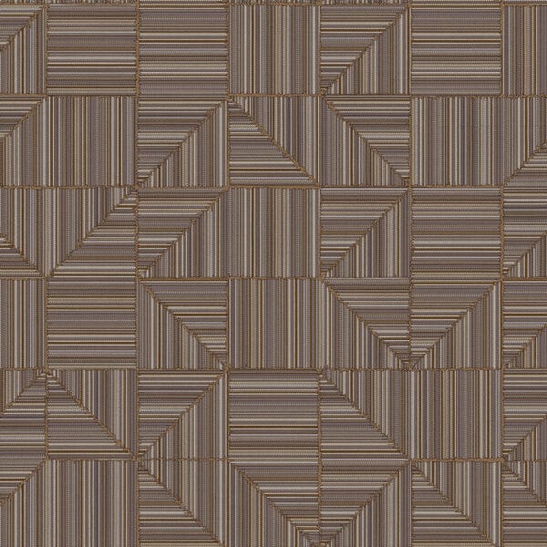 Lineplay wallpaper in Espresso Brown - Minneapolis modern pattern