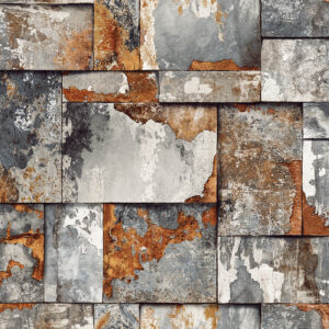 Grungy textured wallpaper pattern with grey