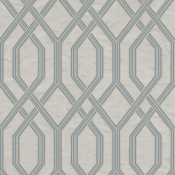 aqua geometric loop wallpaper modern raised design