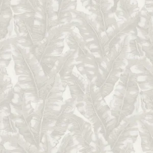 ivory banana leaf wallpaper tropical calm