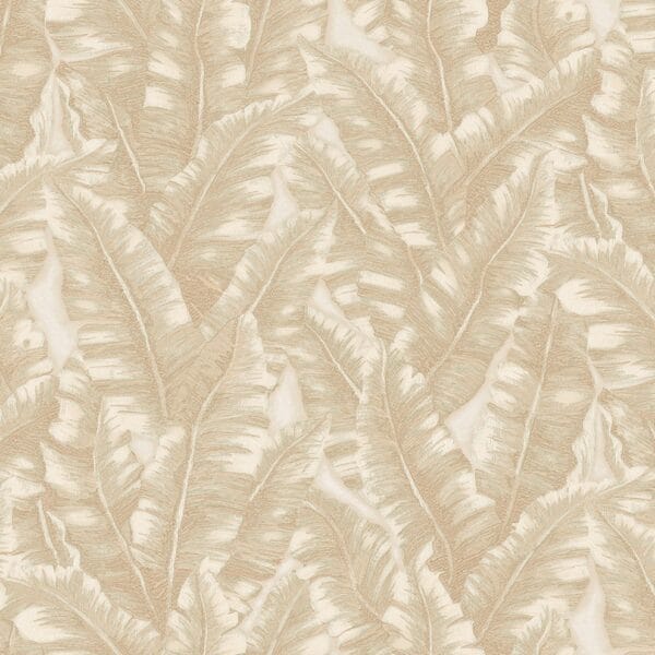 beige tropical wallpaper banana leaf