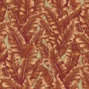rust orange tropical wallpaper leaf bold