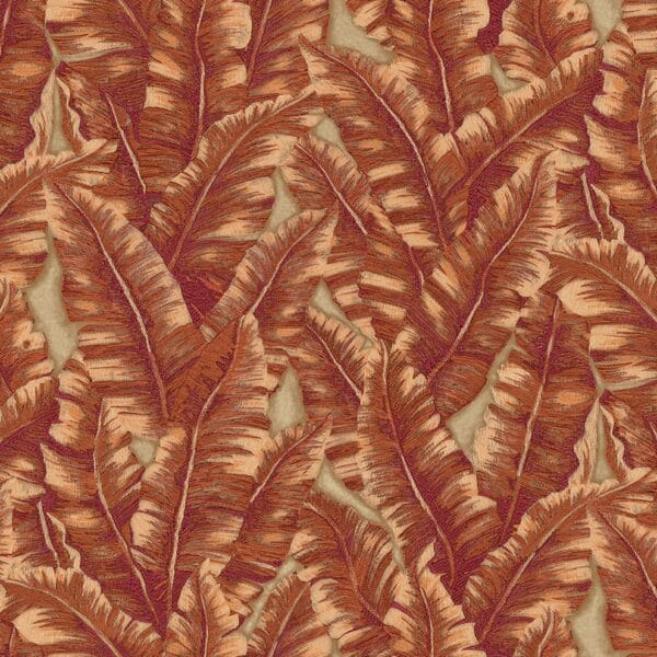 rust orange tropical wallpaper leaf bold