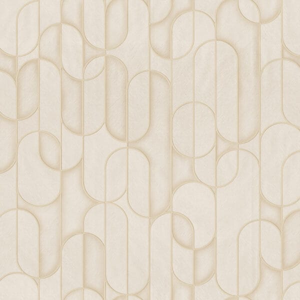 beige geo loop wallpaper warm pattern