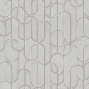 light grey geo loop wallpaper sleek design