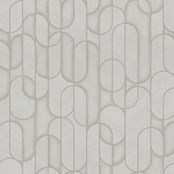 light grey geo loop wallpaper sleek design