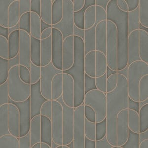 light silver geo loop wallpaper sleek design