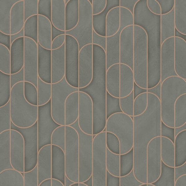light silver geo loop wallpaper sleek design