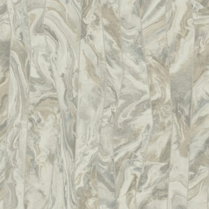 Octagon Flow Ash Grey Marble Wallpaper