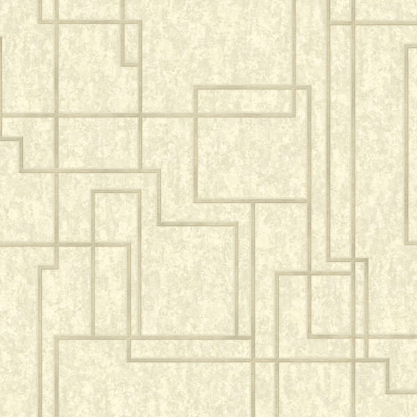 Mid Grey Octagon Lines Geometric Wallpaper