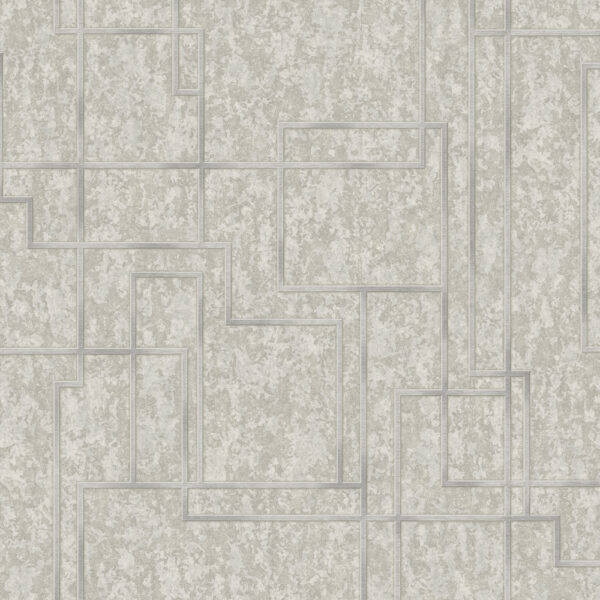 Grey Octagon Lines Wallpaper with Grid Pattern